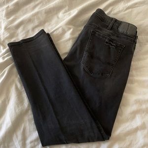 Black Distressed American Eagle Jeans